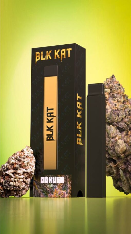 Disposable - Og Kush Blk Kat carts are available in a wide range of flavors, with OG Kush being a standout favorite for its classic, earthy profile.